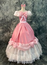 Women Girls Pink Sleeping Beauty Dress for Adult Off the Shoulder Short Sleeves Floor Length Cosplay Dress Women Girls Pink Sleeping Beauty Dress for Adult Off the Shoulder Short Sleeves Floor Length Cosplay Dress