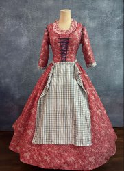 Women Wine Red Floral Snow White Maid Dress for Adult Half Sleeves Floor Length Cosplay Dress Women Wine Red Floral Snow White Maid Dress for Adult Half Sleeves Floor Length Cosplay Dress