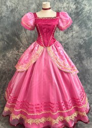 Customized Red Luxury Satin Corset Bodice Princess Dancing Dress Gown Adult Women Cosplay Costume Customized Red Luxury Satin Corset Bodice Princess Dancing Dress Gown Adult Women Cosplay Costume