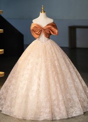 Bow Off The Shoulder Tulle Satin Wedding Guest Dresses Bow Off The Shoulder Tulle Satin Wedding Guest Dresses