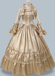 Women Champagne Victorian Southern Belle Fairytale Dress Civil War Costume Theater Clothing Women Champagne Victorian Southern Belle Fairytale Dress Civil War Costume Theater Clothing